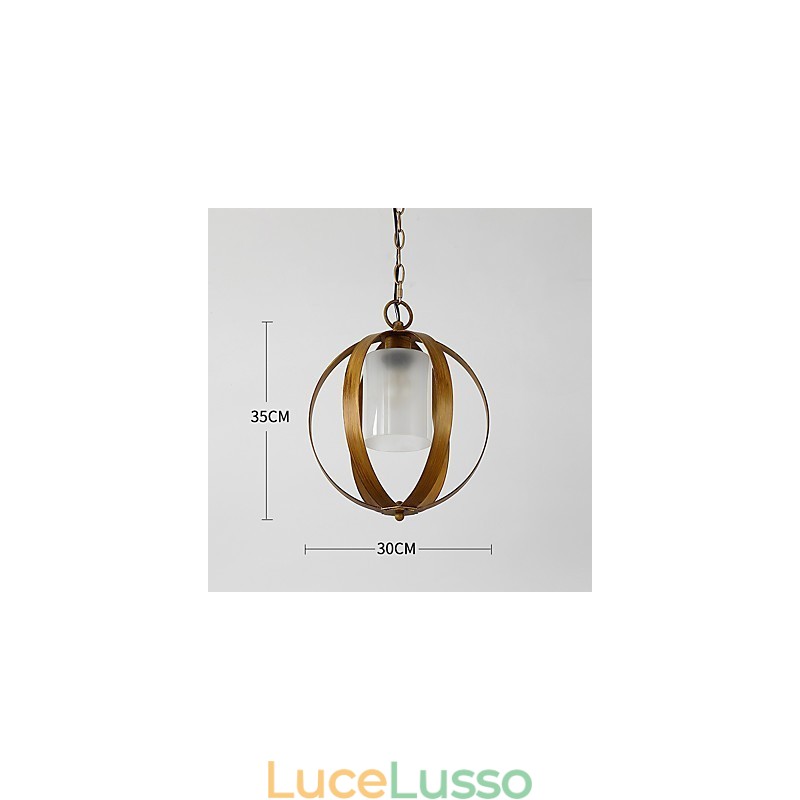 Loft in metallo americano stile industriale dipinto a colori con lampadario europeo in vetro lampada a sospensione per interni