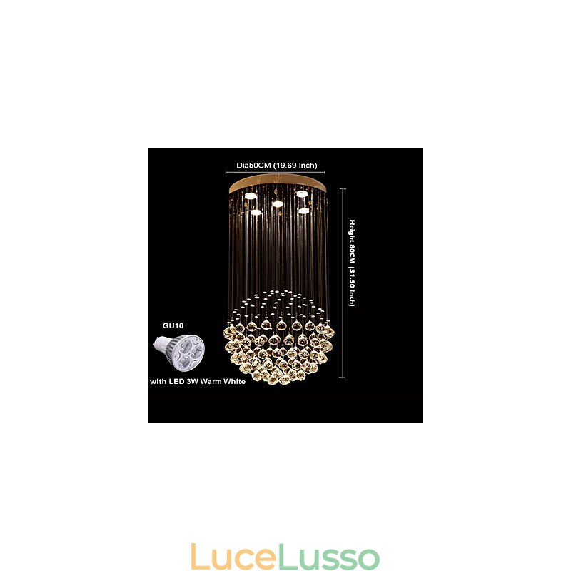 Moderno Contemporaneo Tradizionale Classico Rustico Lodge Vintage Country Island Cristallo Metallo Elettroplaccato Lampada a Sospensione