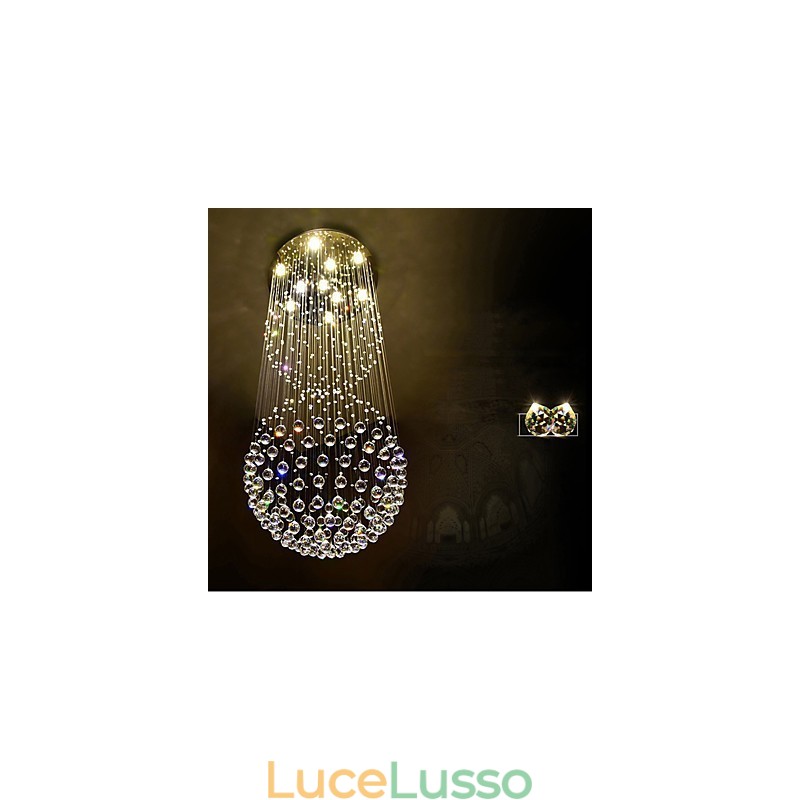 Lampadario a sospensione in cristallo per interni Lampadario a sospensione per la casa Lampade e apparecchi di illuminazione