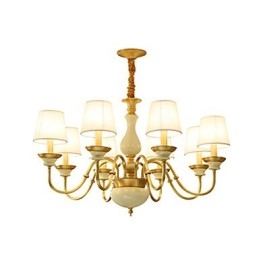 Lampadario tutto in rame Lampadario decorativo in giada