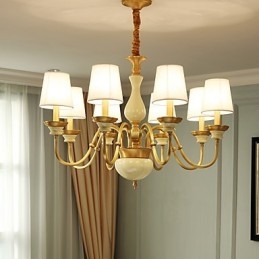 Lampadario tutto in rame Lampadario decorativo in giada