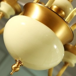 Lampadario tutto in rame Lampadario decorativo in giada