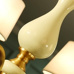 Lampadario tutto in rame Lampadario decorativo in giada
