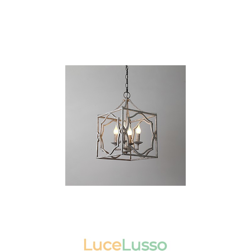 Lampadario vintage in metallo americano industriale da loft dipinto a mano, lampada a sospensione europea, lampada da soffitto decorativa per interni