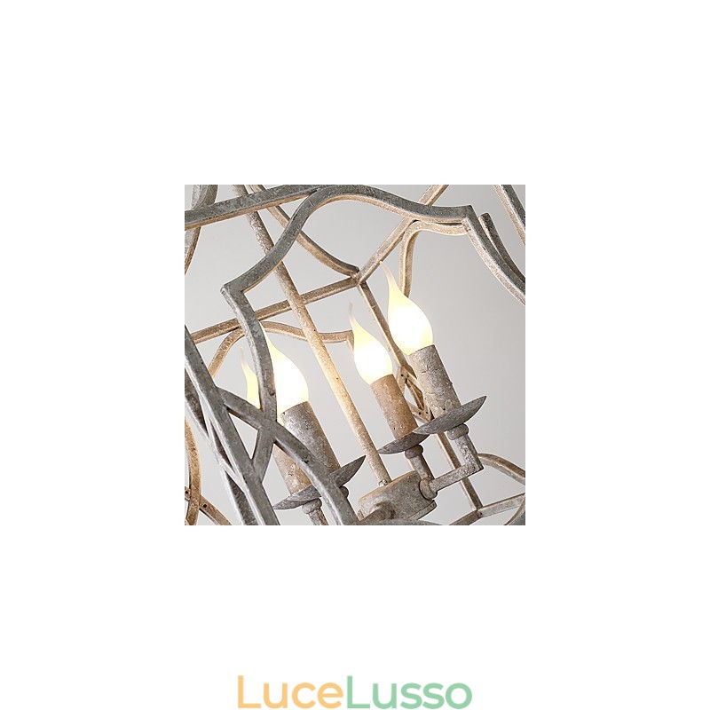 Lampadario vintage in metallo americano industriale da loft dipinto a mano, lampada a sospensione europea, lampada da soffitto decorativa per interni