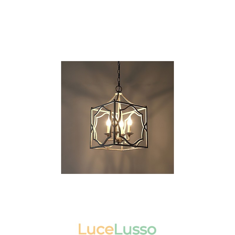 Lampadario vintage in metallo americano industriale da loft dipinto a mano, lampada a sospensione europea, lampada da soffitto decorativa per interni