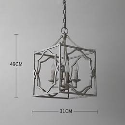 Lampadario vintage in metallo americano industriale da loft dipinto a mano, lampada a sospensione europea, lampada da soffitto decorativa per interni