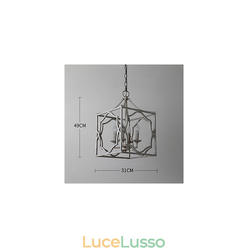 Lampadario vintage in metallo americano industriale da loft dipinto a mano, lampada a sospensione europea, lampada da soffitto decorativa per interni