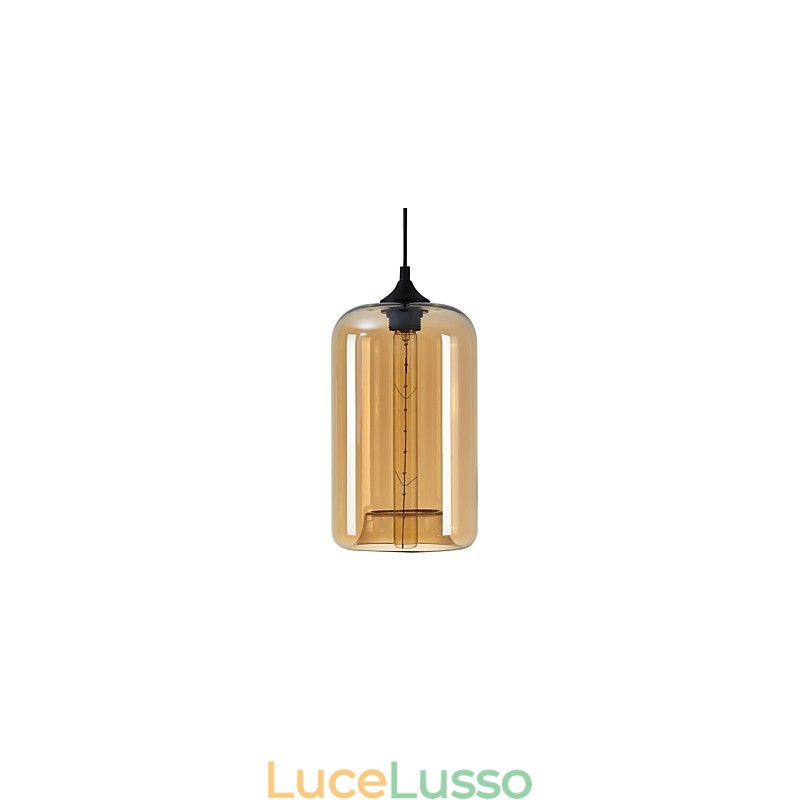 Pendente di design della bottiglia 1 luce minimalista dipinto in ferro