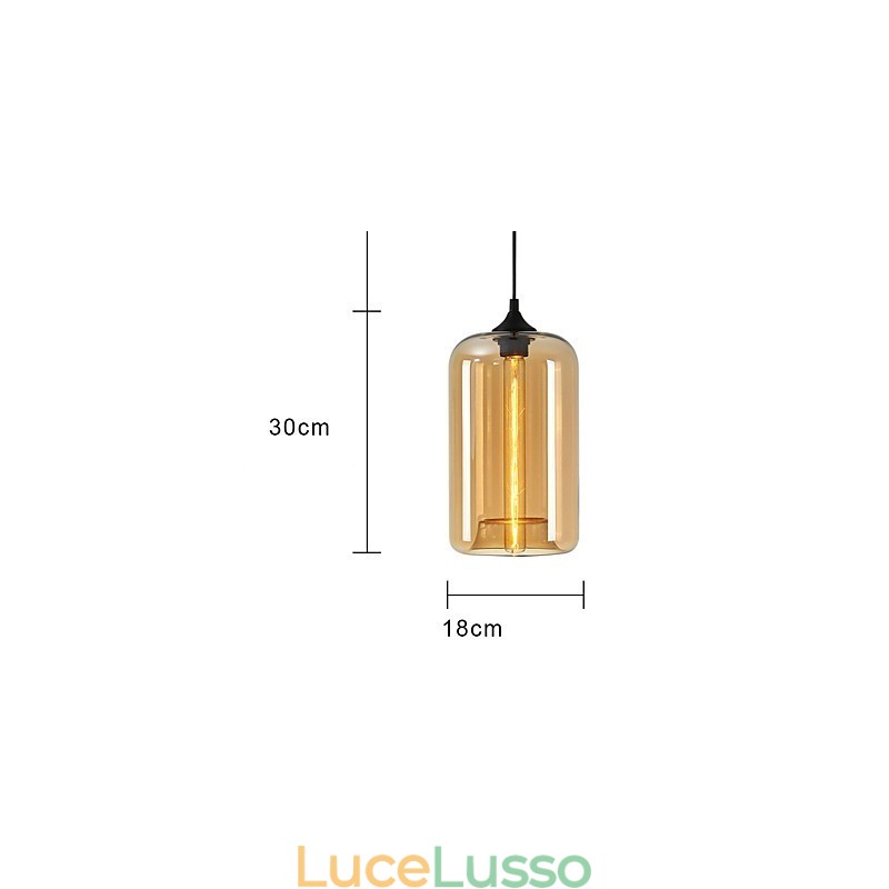 Pendente di design della bottiglia 1 luce minimalista dipinto in ferro