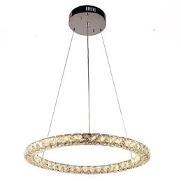 Lampadario moderno in cristallo ad anello, lampadario in cristallo, lampada da soffitto, lampade da interno, dimmerabili con telecomando