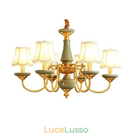 Lampadario tutto in rame Lampadario decorativo in giada Lampadario tutto in rame Lampadario decorativo in giada