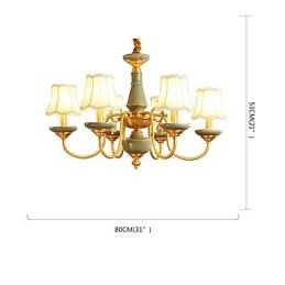 Lampadario tutto in rame Lampadario decorativo in giada