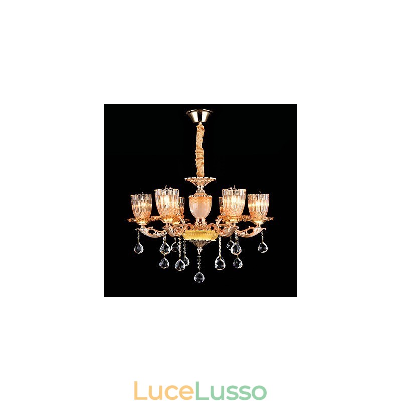 Moderno Contemporaneo Tradizionale Classico Lega di Zinco Caratteristica per Cristallo Mini Stile Lampadario in Metallo
