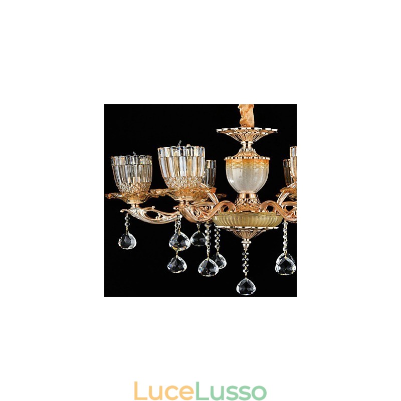 Moderno Contemporaneo Tradizionale Classico Lega di Zinco Caratteristica per Cristallo Mini Stile Lampadario in Metallo