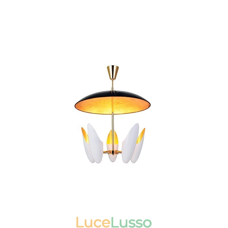 Lampadario a 5 luci Breve arte Lampada a sospensione moderna contemporanea
