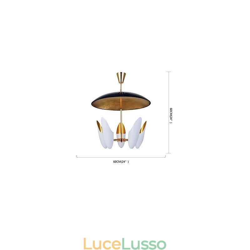 Lampadario a 5 luci Breve arte Lampada a sospensione moderna contemporanea