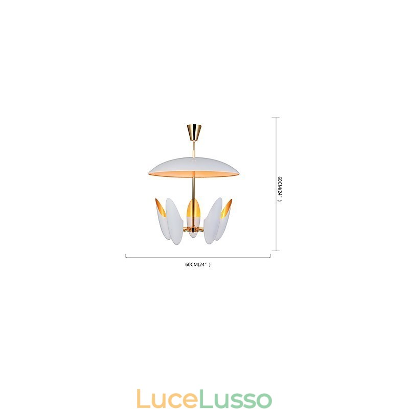 Lampadario a 5 luci Breve arte Lampada a sospensione moderna contemporanea