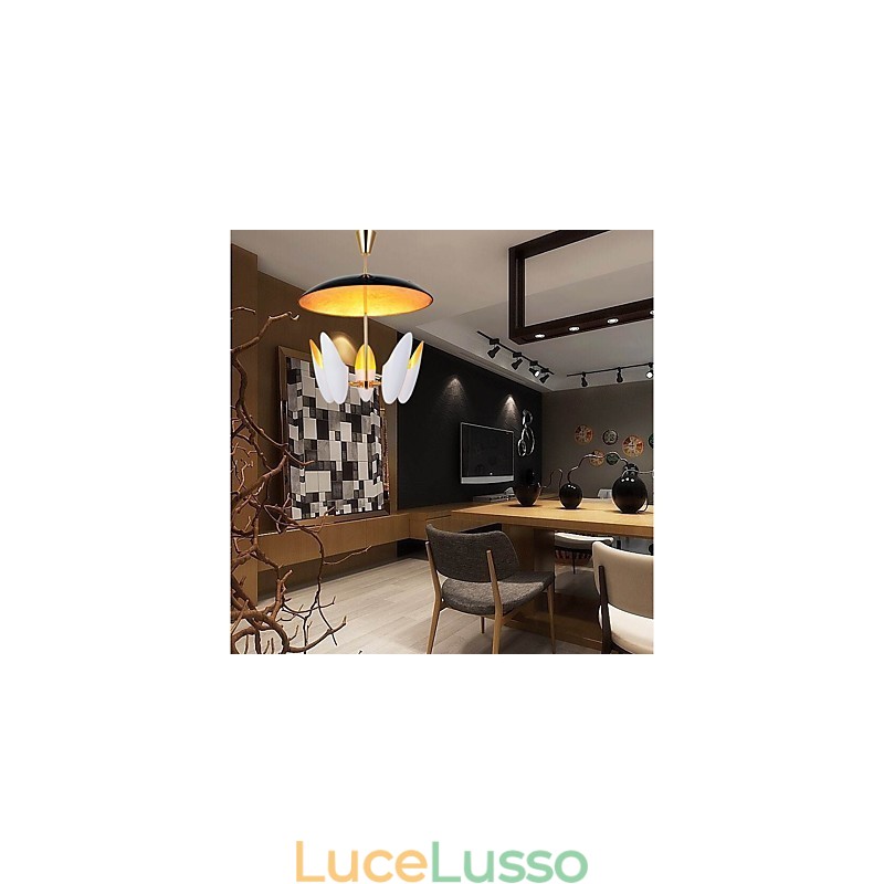 Lampadario a 5 luci Breve arte Lampada a sospensione moderna contemporanea