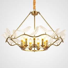 Lampadario in metallo moderno e contemporaneo in ottone per designer