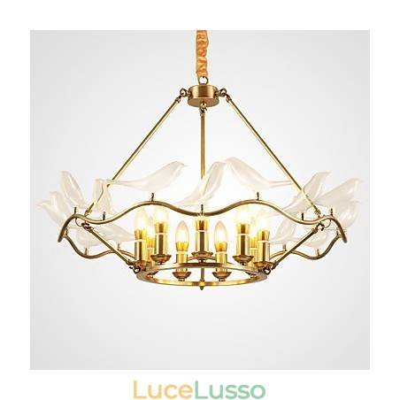 Lampadario in metallo moderno e contemporaneo in ottone per designer Lampadario in metallo moderno e contemporaneo in ottone per designer
