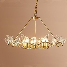 Lampadario in metallo moderno e contemporaneo in ottone per designer