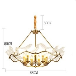 Lampadario in metallo moderno e contemporaneo in ottone per designer