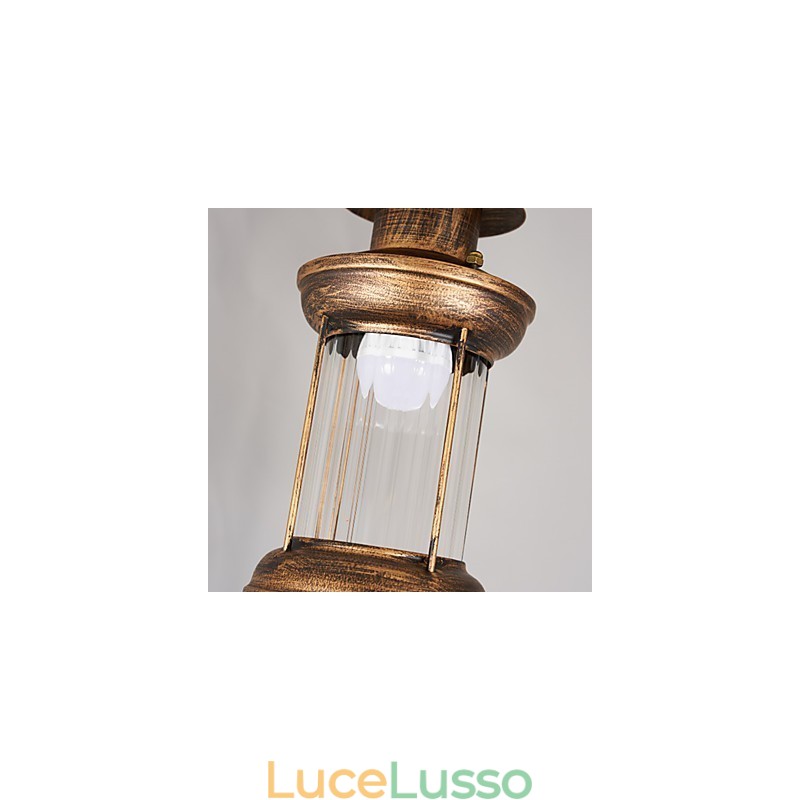 Rustic Lodge Globe Vintage Retro Country Painting Caratteristica per Mini Style Designers Lampadario in metallo