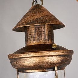 Rustic Lodge Globe Vintage Retro Country Painting Caratteristica per Mini Style Designers Lampadario in metallo