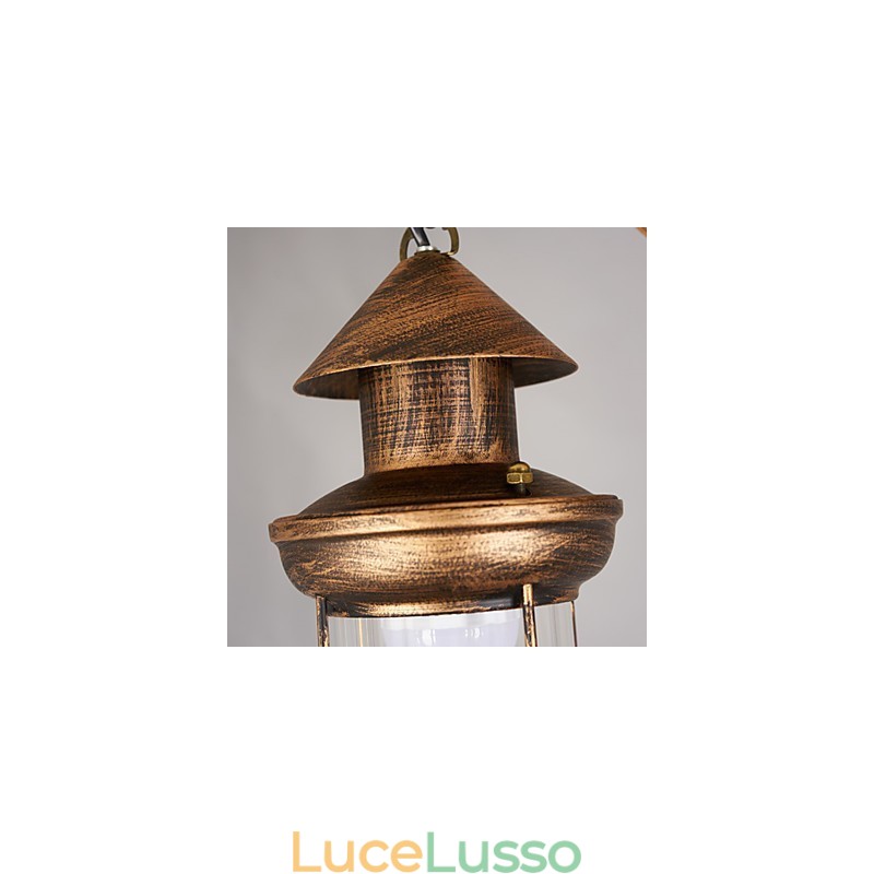 Rustic Lodge Globe Vintage Retro Country Painting Caratteristica per Mini Style Designers Lampadario in metallo