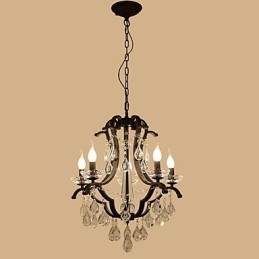 Lampadario di cristallo a 5 luci moderno contemporaneo tradizionale classico rustico lodge vintage retrò lanterna tamburo paese dipinto