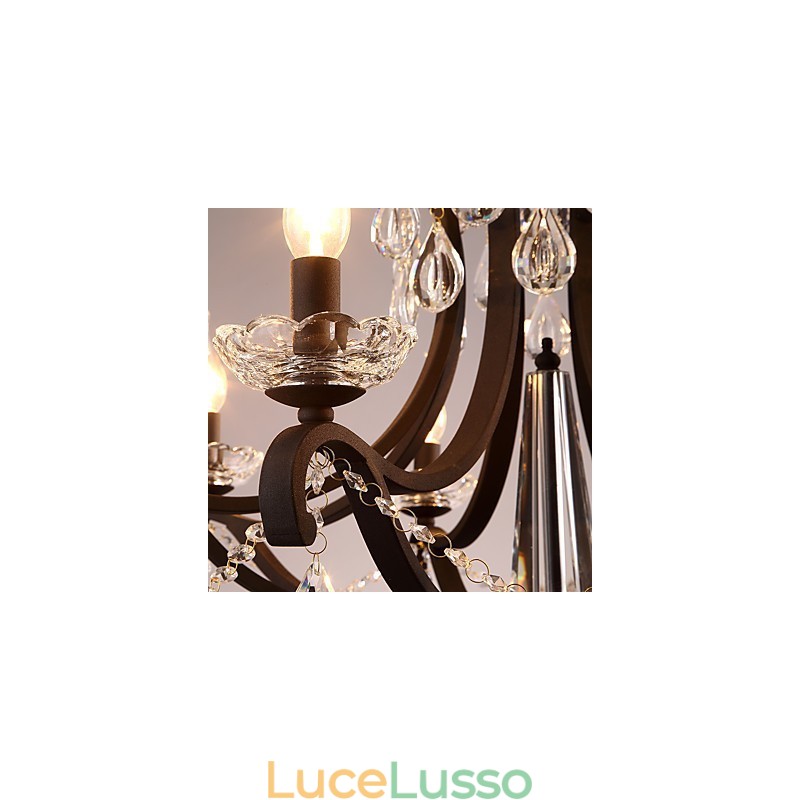 Lampadario di cristallo a 5 luci moderno contemporaneo tradizionale classico rustico lodge vintage retrò lanterna tamburo paese dipinto