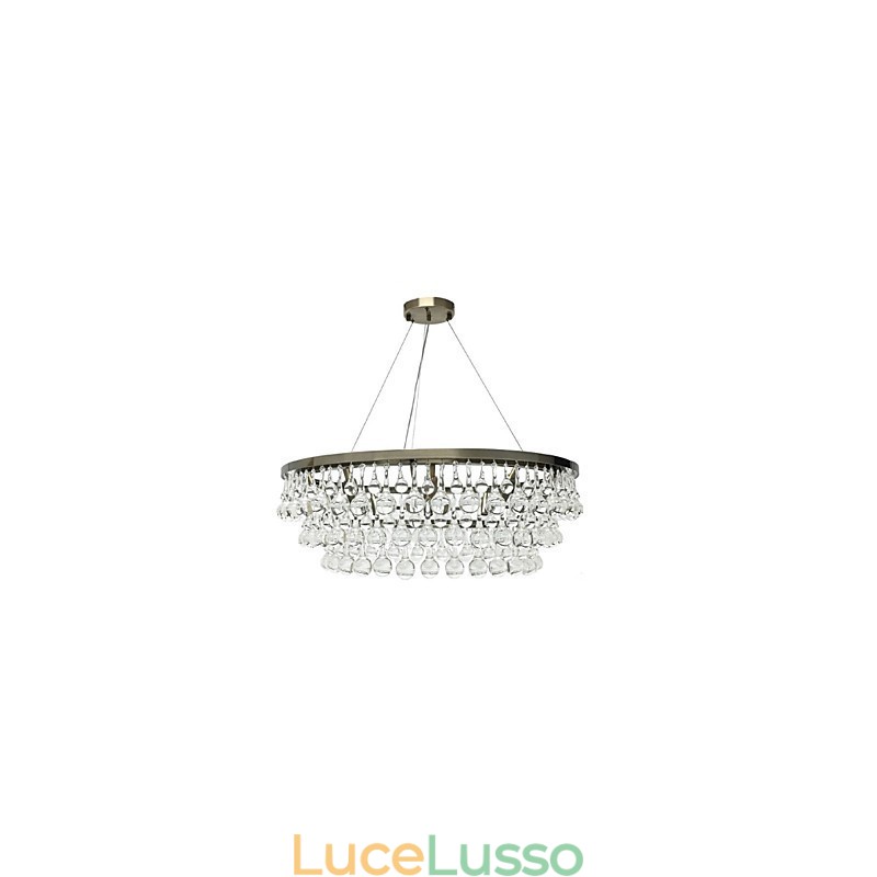 Lampadario in metallo con caratteristica galvanica classica tradizionale per designer