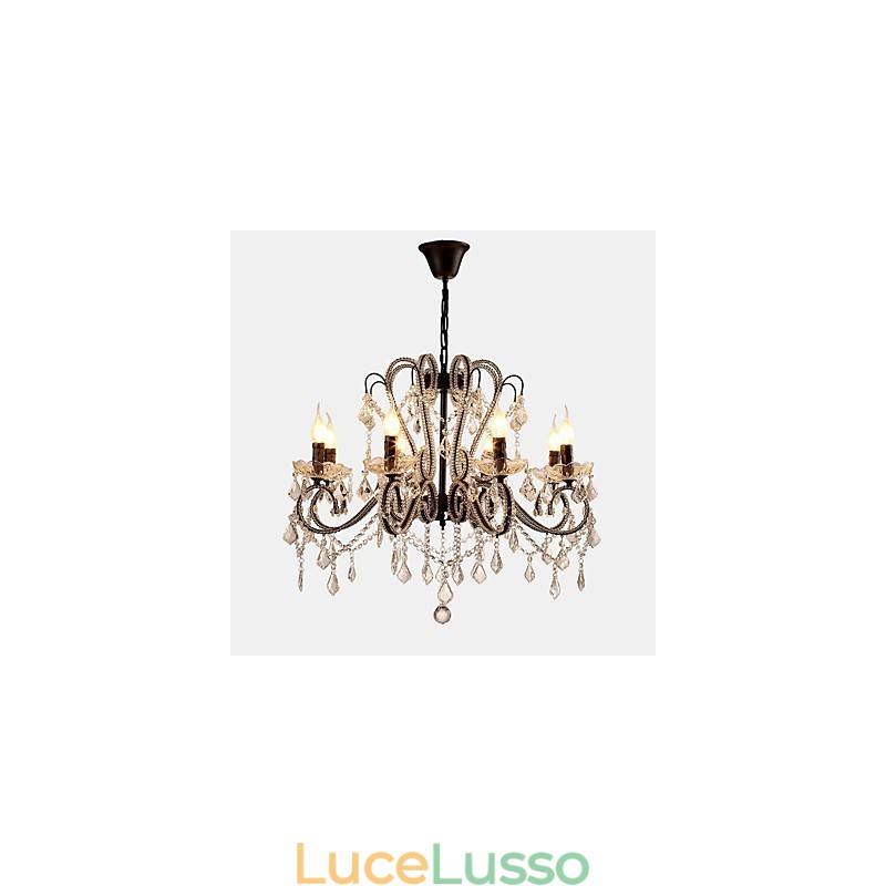 Lampadario di cristallo a 8 luci moderno contemporaneo tradizionale classico rustico lodge vintage retrò