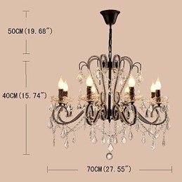 Lampadario di cristallo a 8 luci moderno contemporaneo tradizionale classico rustico lodge vintage retrò