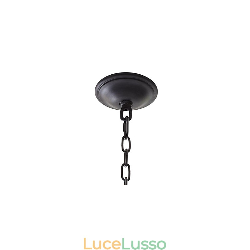 Lampada a sospensione in ferro in stile retrò con 8 luci