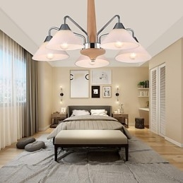 Moderno contemporaneo country elettroplaccato caratteristica per lampadario in legno e bambù