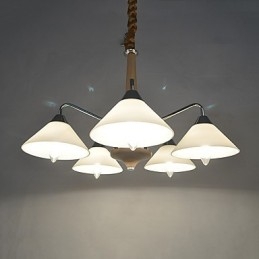 Moderno contemporaneo country elettroplaccato caratteristica per lampadario in legno e bambù