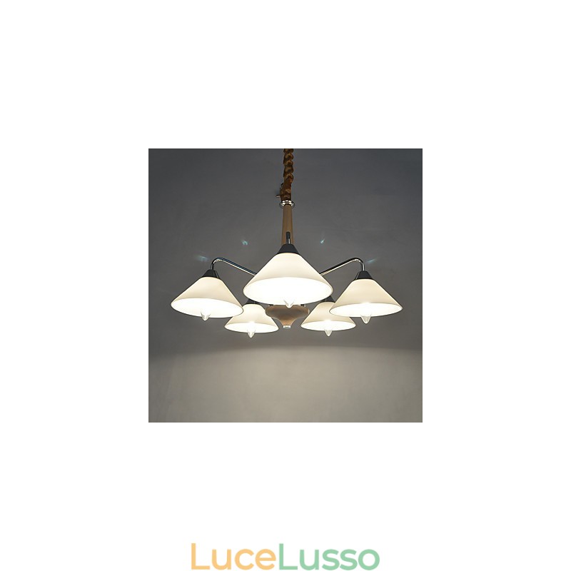 Moderno contemporaneo country elettroplaccato caratteristica per lampadario in legno e bambù