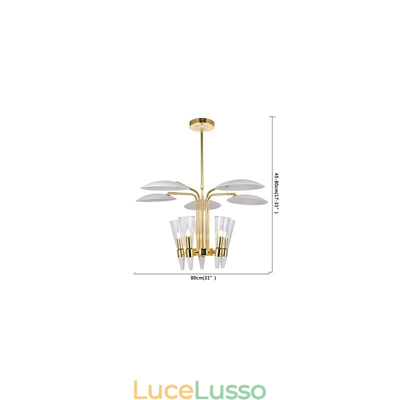 Lampadario a sospensione con direzione regolabile personalizzata