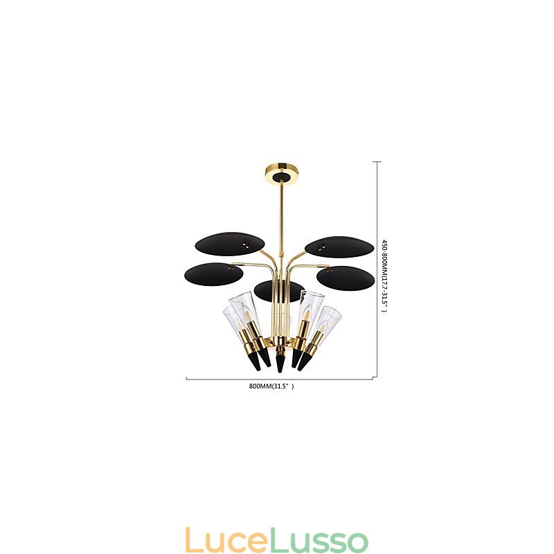 Lampadario a sospensione con direzione regolabile personalizzata