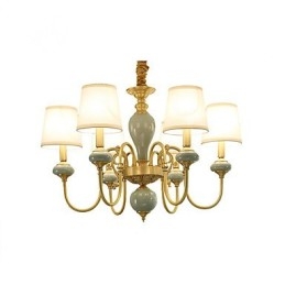 Lampadario tradizionale classico country in ottone caratteristica per mini stile metallo 6 lampadine