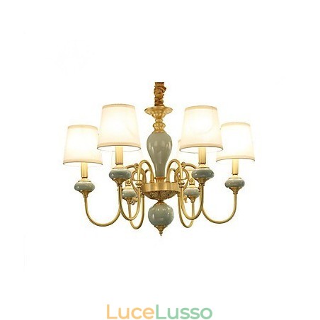 Lampadario tradizionale classico country in ottone caratteristica per mini stile metallo 6 lampadine Lampadario tradizionale classico country in ottone caratteristica per mini stile metallo 6 lampadine