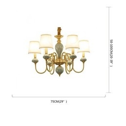 Lampadario tradizionale classico country in ottone caratteristica per mini stile metallo 6 lampadine