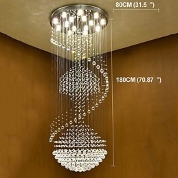 Lampadario moderno a sospensione in cristallo per interni, lampadario per la casa, lampade e apparecchi di illuminazione