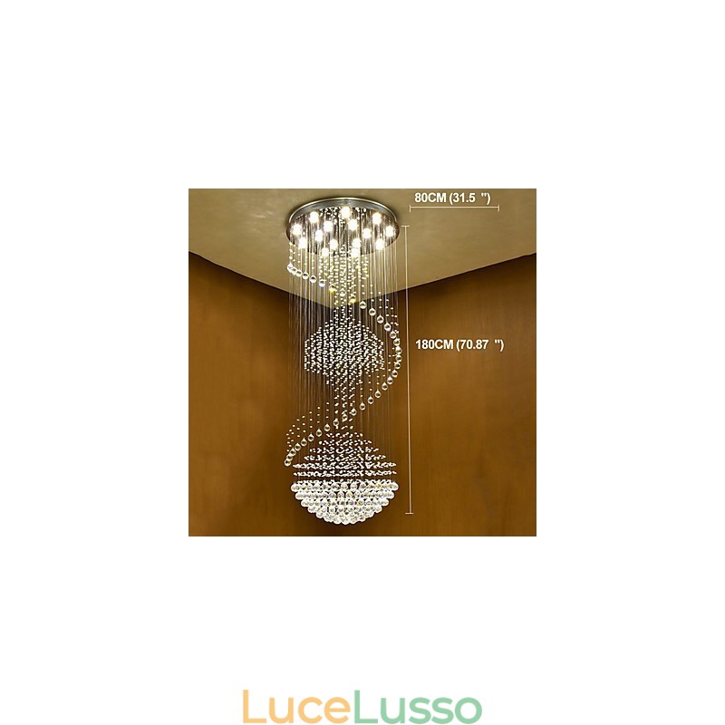 Lampadario moderno a sospensione in cristallo per interni, lampadario per la casa, lampade e apparecchi di illuminazione