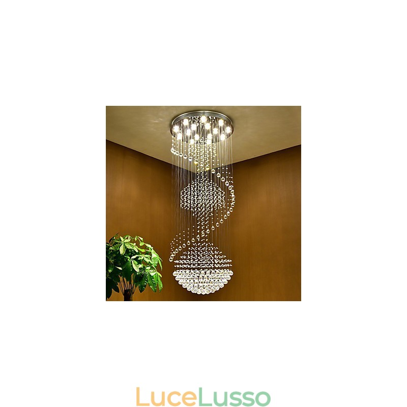 Lampadario moderno a sospensione in cristallo per interni, lampadario per la casa, lampade e apparecchi di illuminazione