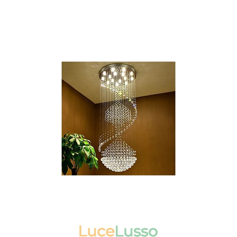 Lampadario moderno a sospensione in cristallo per interni, lampadario per la casa, lampade e apparecchi di illuminazione