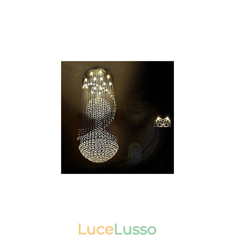 Lampadario moderno a sospensione in cristallo per interni, lampadario per la casa, lampade e apparecchi di illuminazione