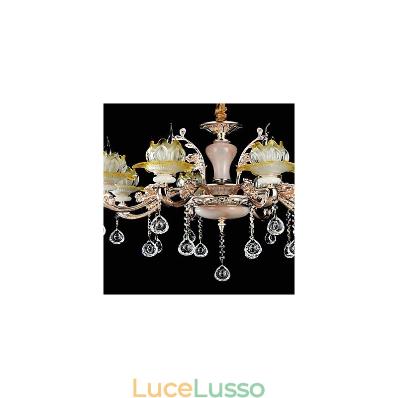 Moderno Contemporaneo Tradizionale Classico Lega di Zinco Caratteristica per Cristallo Mini Stile Lampadario in Metallo